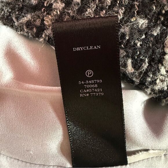 Ann Taylor Tweed & Faux Leather Trim Jacket - Size 4 - Picture 9 of 10